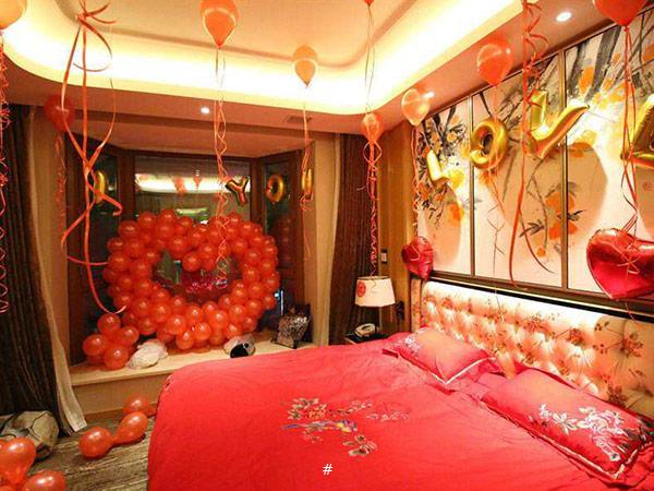 婚房布置婚房裝飾結(jié)婚氣球套餐場(chǎng)景布置套裝大紅喜慶婚禮婚慶用品